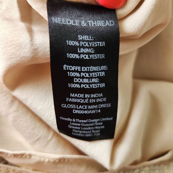 Anthropologie Needle & Thread Mini Dress 10 Sequins Flapper New Years Formal Wed - Picture 5 of 5